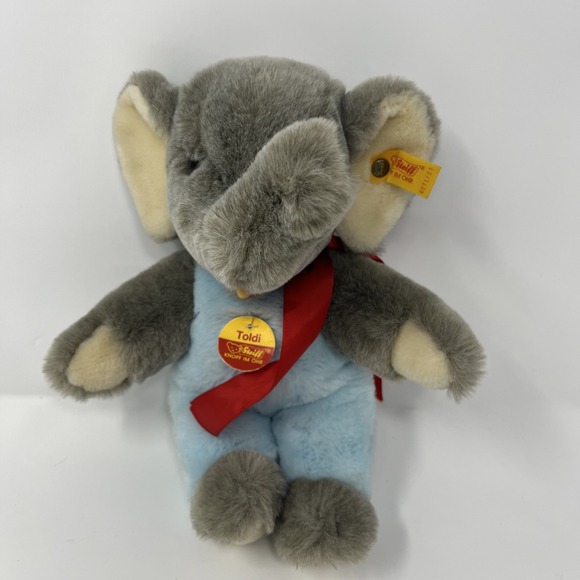 Vintage Steiff Toldi Elephant Plush Squeaker 6271/27 - Picture 1 of 7